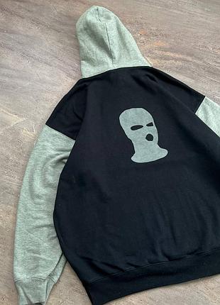 Blank balaclava graphic colorblock oversize hoodie l