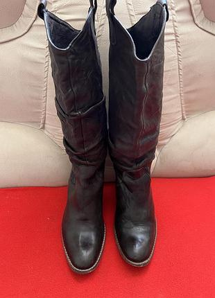 Шкіряні чоботи navyboot made in italy оригінал