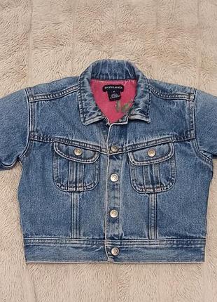 Ralph lauren вінтажна джинсова куртка жакет піджак з утепленням для маленької дівчинки на зріст 93-98 см🤗