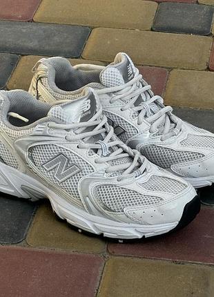 Шикарні new balance 530 silver оригінал білі сріблясті шкіра кожа