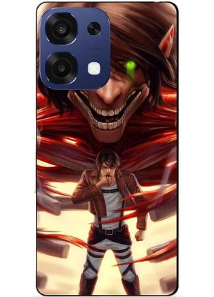 Силіконовий чохол бампер для oppo a6 pro з малюнком attack on titan атака титанів