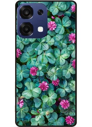 Силіконовий чохол бампер для oppo a6 pro з малюнком квіти конюшина