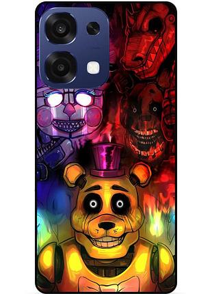 Чехол силиконовый бампер для oppo a6 pro с рисунком фредди freddy аниматроники