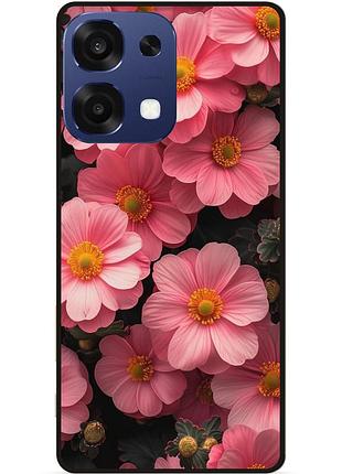 Силиконовый чехол бампер для oppo a6 pro с рисунком цветы маргаритки