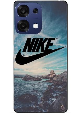 Чехол силиконовый бампер для oppo a6 pro с рисунком найк