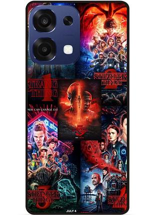 Силиконовый бампер чехол для oppo a6 pro кино очень странные дела stranger things