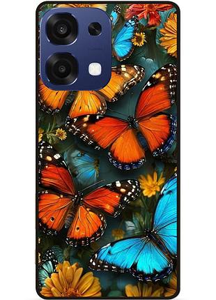 Силиконовый бампер чехол для oppo a6 pro с рисунком мотыльки бабочки