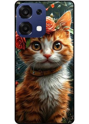 Силіконовий бампер чохол для oppo a6 pro з малюнком кошеня