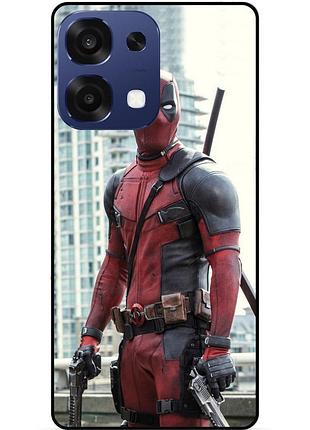 Чехол силиконовый бампер для oppo a6 pro с рисунком deadpool дэдпул
