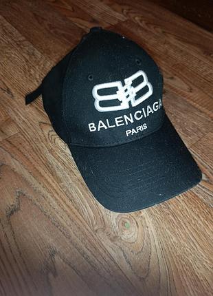 Бейсболка чоловіча balenciaga bb paris чорна