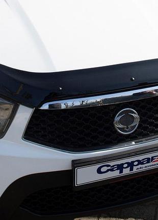 Дефлектор капота (2013-2018, eurocap) для ssangyong action