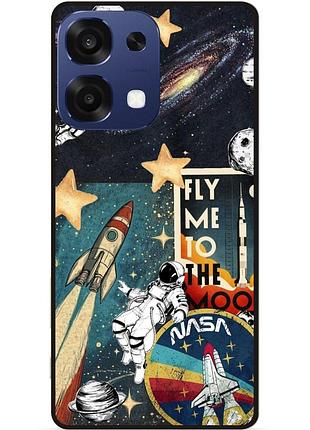 Силіконовий чохол бампер для oppo a6 pro з малюнком галактика nasa