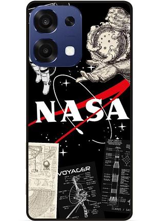 Силиконовый чехол бампер для oppo a6 pro с рисунком nasa