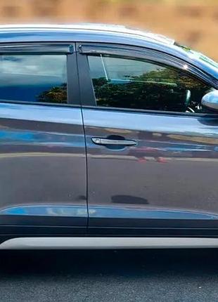 Ветровики на окна (4 шт, hic) для hyundai tucson tl 2016-2021 гг
