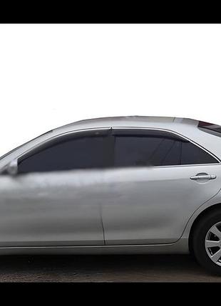 Вітровики з хромованим молдингом молдингом (eu, 4 шт, hic) для toyota camry 2006-2011 рр