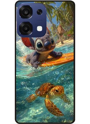 Чехол силиконовый бампер для oppo a6 pro лило и стич stitch