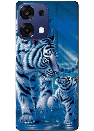 Чехол силиконовый бампер для oppo a6 pro с рисунком тигры
