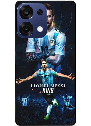 Чехол силиконовый бампер для oppo a6 pro с рисунком messi аргентина месси