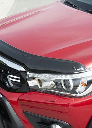 Дефлектор капота (2015-2020, eurocap) для toyota hilux 2015- гг