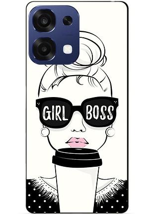 Чехол силиконовый бампер для oppo a6 pro с рисунком girl boss
