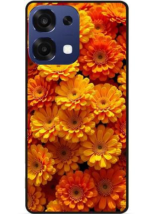 Силіконовий чохол бампер для oppo a6 pro з малюнком гербери квіти