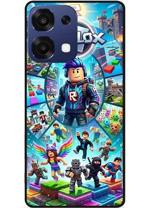 Чехол силиконовый бампер для oppo a6 pro с рисунком роблокс roblox