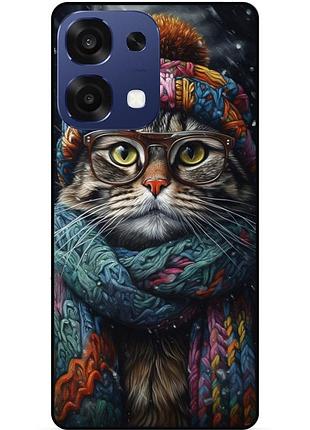 Силіконовий бампер чохол для oppo a6 pro з малюнком кішка