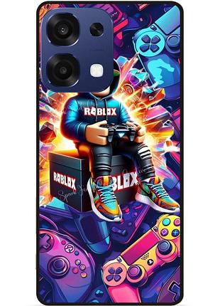 Силіконовий чохол бампер для oppo a6 pro з картинкою roblox роблокс