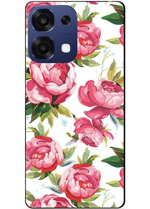 Силіконовий чохол бампер для oppo a6 pro з малюнком півонії квіти