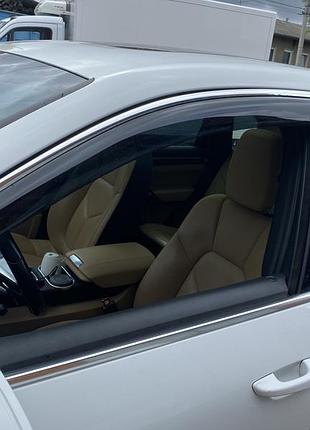Ветровики с хромированной полосой (4 шт, hic) для porsche cayenne 2010-2017 гг