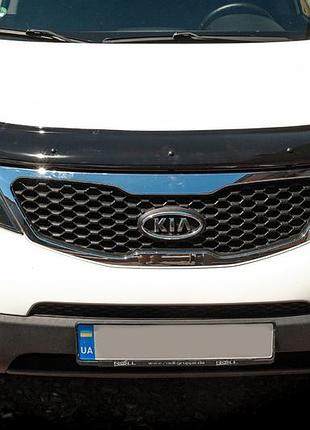 Дефлектор капота 2009-2012 (eurocap) для kia sorento ii xm рр