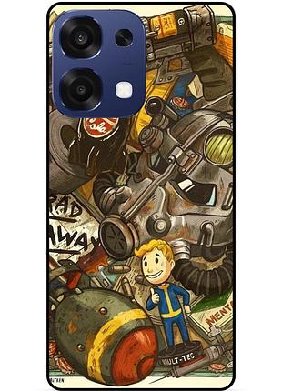 Силиконовый бампер чехол для oppo a6 pro игра fallout фоллаут