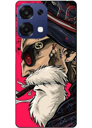 Чехол силиконовый бампер для oppo a6 pro с рисунком дед хипстер