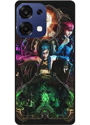 Силиконовый чехол бампер для oppo a6 pro с рисунком аркейн arcane