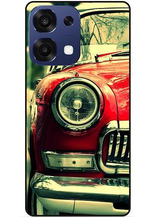 Чехол силиконовый бампер для oppo a6 pro с рисунком ретро авто chevrolet машина
