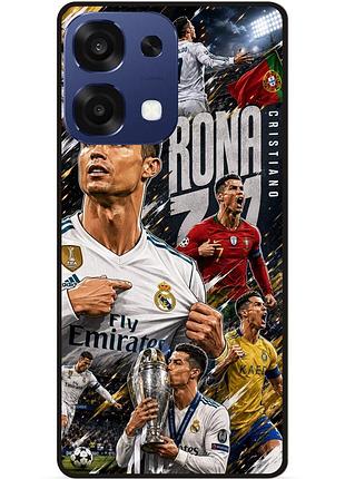 Силиконовый чехол бампер для oppo a6 pro с рисунком ronaldo роналдо легенда