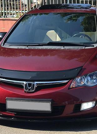 Дефлектор капота (eurocap) для honda civic sedan viii 2006-2011 гг