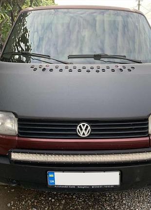 Чохол капота на прямий капот (кожазаменитель) для volkswagen t4 caravelle/multivan 1990-2003 рр