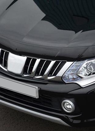 Дефлектор капота (2015-2019, eurocap) для mitsubishi l200