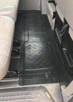Задние резиновые коврики (2 шт, polytep) для volkswagen t5 transporter 2003-2010 гг