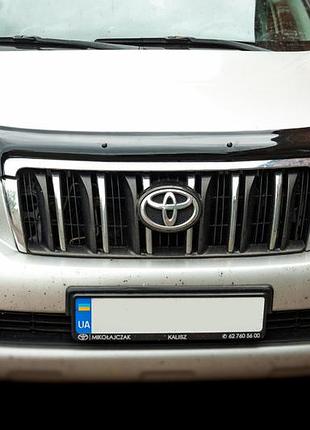 Дефлектор капота 2009-2013 (eurocap) для toyota land cruiser prado 150 рр