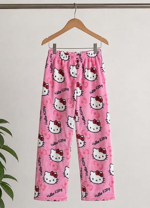 Жіночі піжамні штани рожеві s-m hello kitty