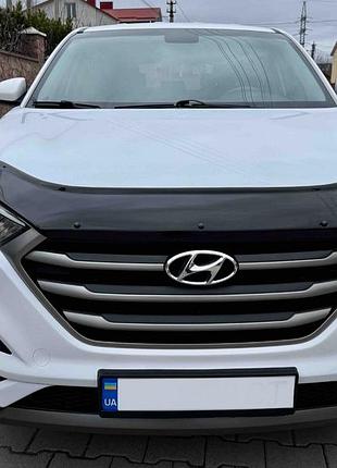 Дефлектор капота (eurocap) для hyundai tucson tl 2016-2021 гг