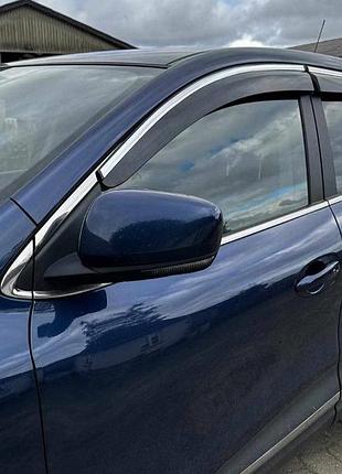 Ветровики с хромированным молдингом (4 шт., sunplex chrome) для renault kadjar 2015-2022 гг