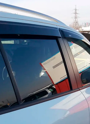 Ветровики на окна (4 шт, hic) для hyundai santa fe 3 2012-2018 гг