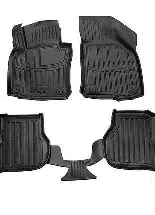 Килимки stingray 3d (5 шт, поліуретан) для skoda octavia ii a5 2010-2013 рр