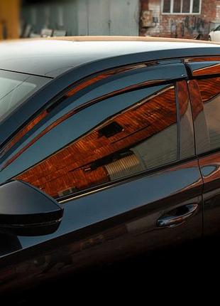 Ветровики sd (4 шт., sunplex sport) для skoda superb 2015-2024 гг