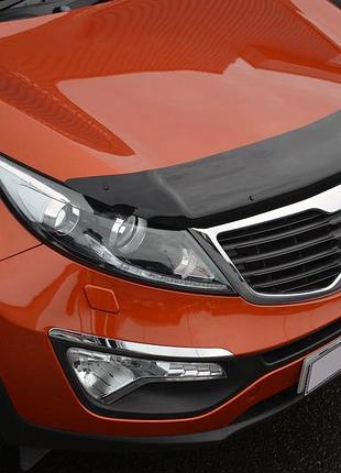Дефлектор капота (eurocap) для kia sportage 2010-2015 гг