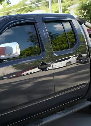 Ветровики на окна (4 шт, hic) для nissan navara 2006-2015 гг