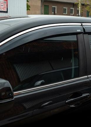 Вітровики з хромованим молдингом (4 шт, niken) для honda crv 2012-2016 рр